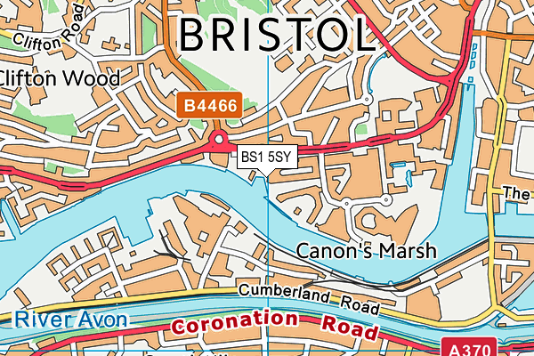 BS1 5SY map - OS VectorMap District (Ordnance Survey)
