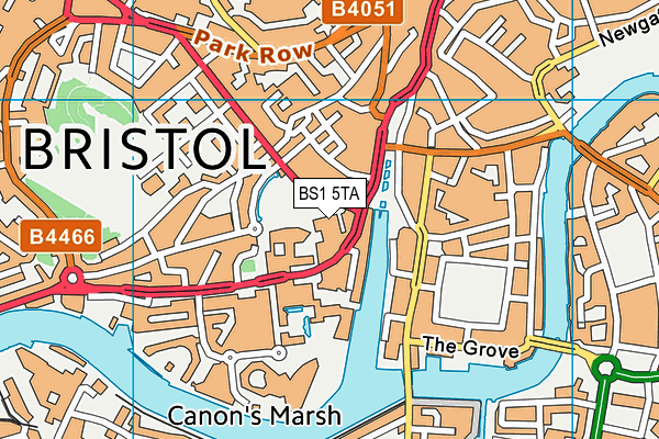 Marriott Leisure Club (Bristol Royal Hotel) map (BS1 5TA) - OS VectorMap District (Ordnance Survey)
