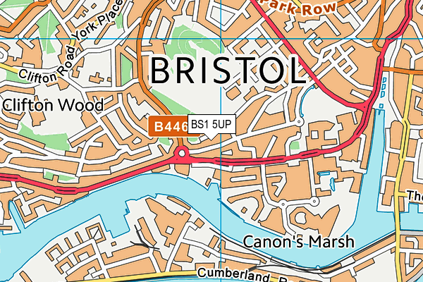 BS1 5UP map - OS VectorMap District (Ordnance Survey)