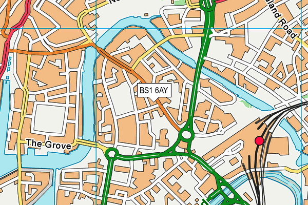 BS1 6AY map - OS VectorMap District (Ordnance Survey)