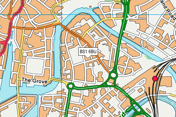 BS1 6BU map - OS VectorMap District (Ordnance Survey)