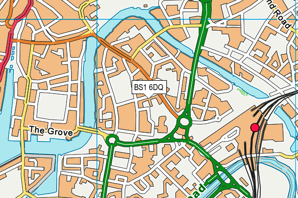 BS1 6DQ map - OS VectorMap District (Ordnance Survey)