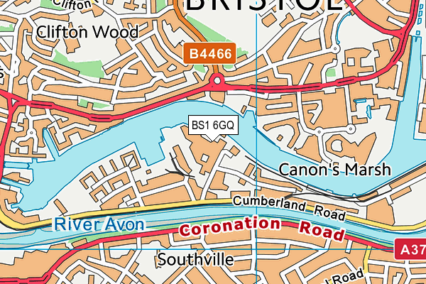 BS1 6GQ map - OS VectorMap District (Ordnance Survey)