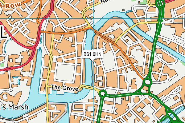 BS1 6HN map - OS VectorMap District (Ordnance Survey)