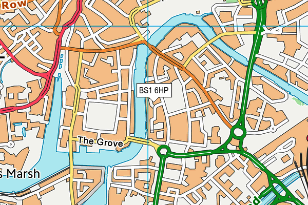 BS1 6HP map - OS VectorMap District (Ordnance Survey)