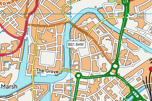 BS1 6HW map - OS VectorMap District (Ordnance Survey)