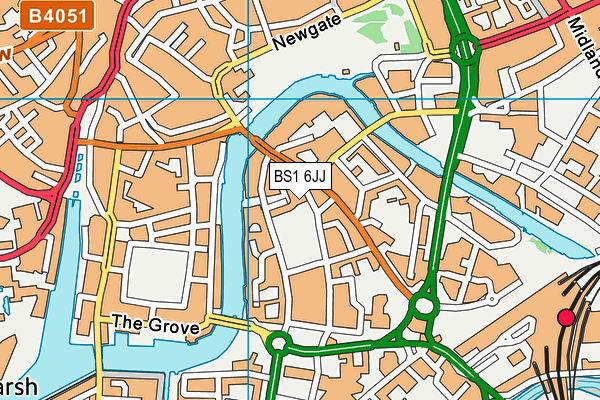 BS1 6JJ map - OS VectorMap District (Ordnance Survey)