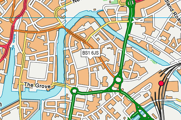 BS1 6JS map - OS VectorMap District (Ordnance Survey)