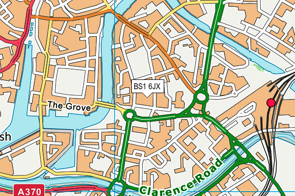 BS1 6JX map - OS VectorMap District (Ordnance Survey)
