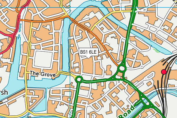 BS1 6LE map - OS VectorMap District (Ordnance Survey)