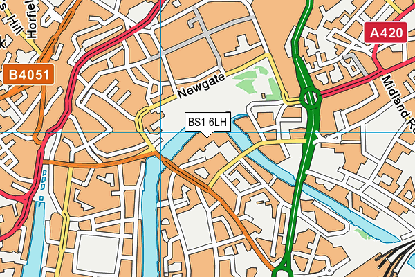 BS1 6LH map - OS VectorMap District (Ordnance Survey)