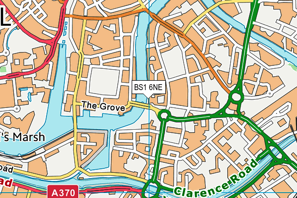 BS1 6NE map - OS VectorMap District (Ordnance Survey)