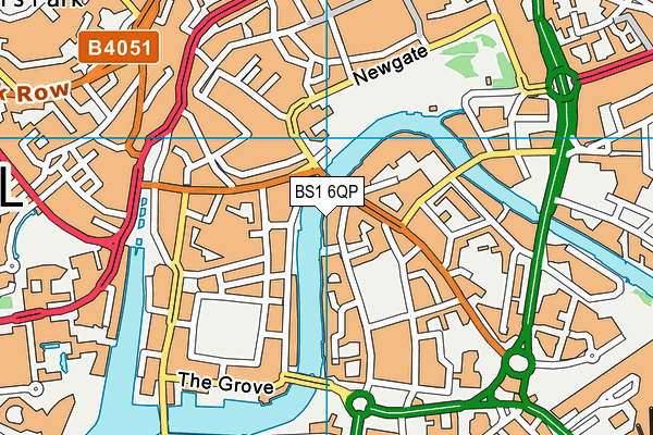 BS1 6QP map - OS VectorMap District (Ordnance Survey)