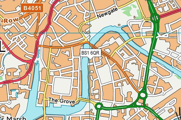 BS1 6QR map - OS VectorMap District (Ordnance Survey)