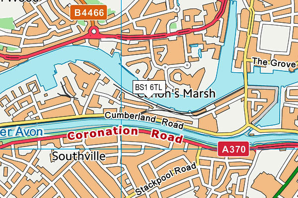 BS1 6TL map - OS VectorMap District (Ordnance Survey)