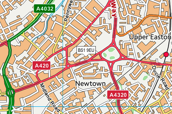 BS1 9EU map - OS VectorMap District (Ordnance Survey)