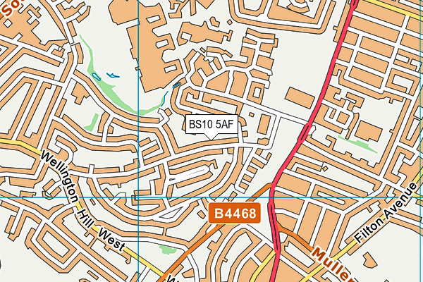 BS10 5AF map - OS VectorMap District (Ordnance Survey)