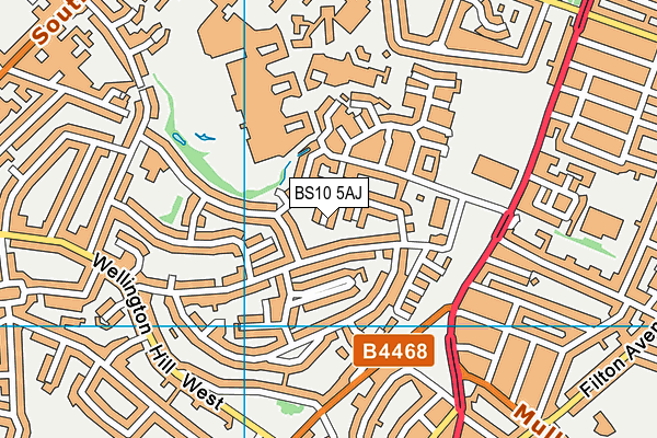 BS10 5AJ map - OS VectorMap District (Ordnance Survey)