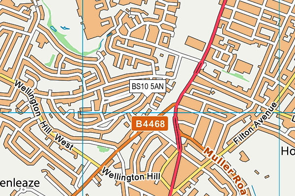 BS10 5AN map - OS VectorMap District (Ordnance Survey)