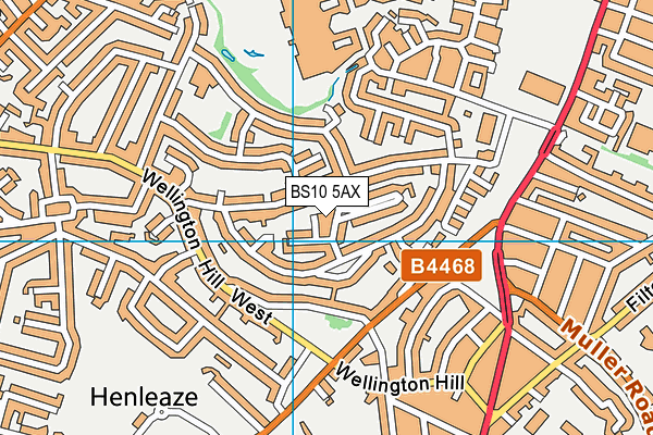 BS10 5AX map - OS VectorMap District (Ordnance Survey)