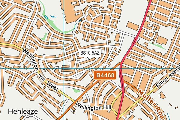 BS10 5AZ map - OS VectorMap District (Ordnance Survey)