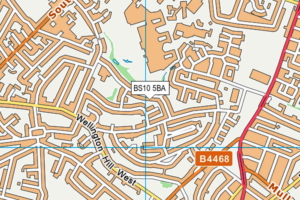 BS10 5BA map - OS VectorMap District (Ordnance Survey)