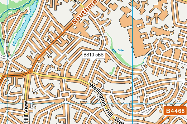 BS10 5BS map - OS VectorMap District (Ordnance Survey)