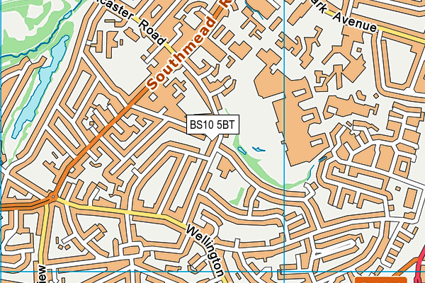 BS10 5BT map - OS VectorMap District (Ordnance Survey)