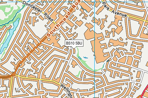 BS10 5BU map - OS VectorMap District (Ordnance Survey)