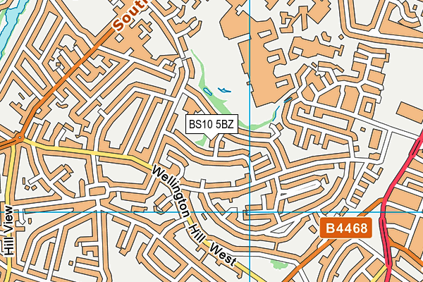 BS10 5BZ map - OS VectorMap District (Ordnance Survey)
