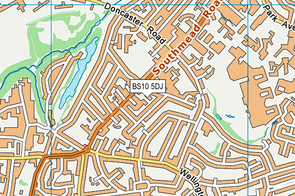 BS10 5DJ map - OS VectorMap District (Ordnance Survey)