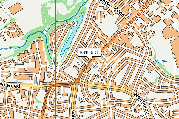 BS10 5DT map - OS VectorMap District (Ordnance Survey)