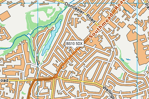 BS10 5DX map - OS VectorMap District (Ordnance Survey)