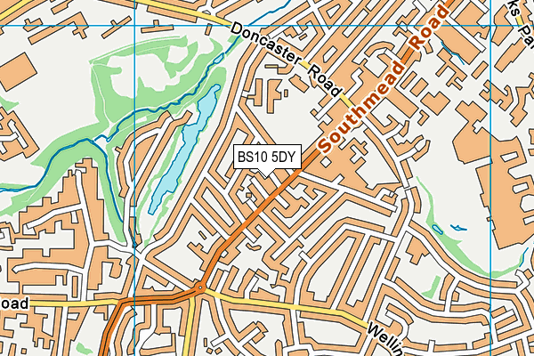 BS10 5DY map - OS VectorMap District (Ordnance Survey)
