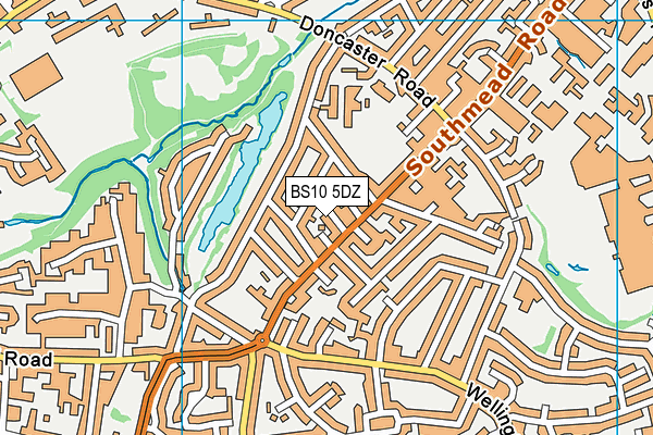 BS10 5DZ map - OS VectorMap District (Ordnance Survey)