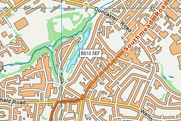 BS10 5EF map - OS VectorMap District (Ordnance Survey)