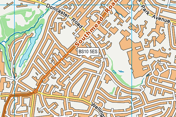 BS10 5ES map - OS VectorMap District (Ordnance Survey)