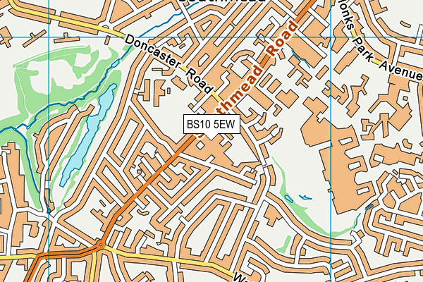 BS10 5EW map - OS VectorMap District (Ordnance Survey)