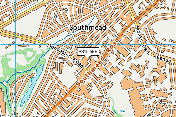 BS10 5FE map - OS VectorMap District (Ordnance Survey)