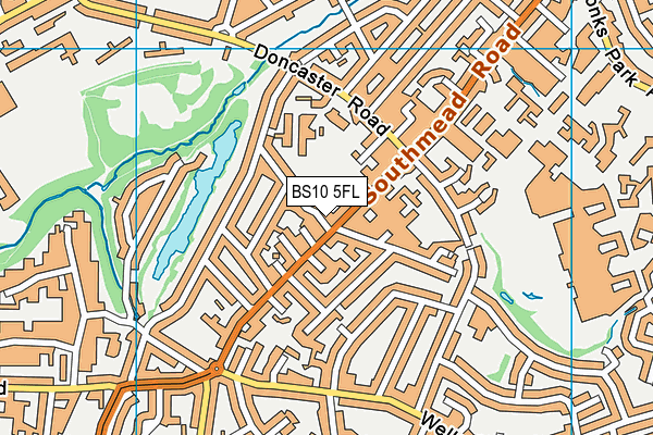 BS10 5FL map - OS VectorMap District (Ordnance Survey)