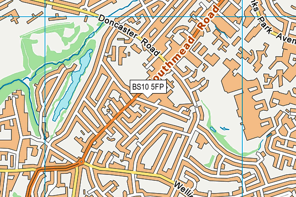 BS10 5FP map - OS VectorMap District (Ordnance Survey)