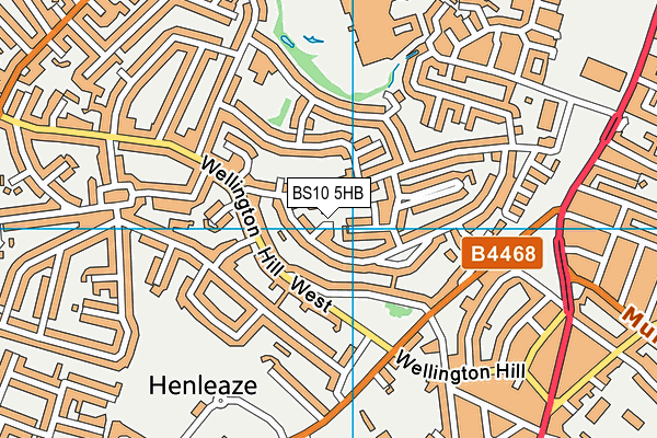 BS10 5HB map - OS VectorMap District (Ordnance Survey)
