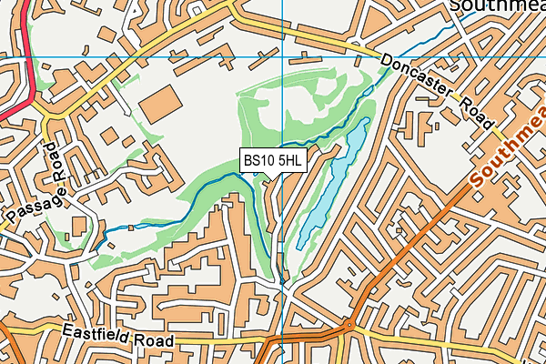 BS10 5HL map - OS VectorMap District (Ordnance Survey)