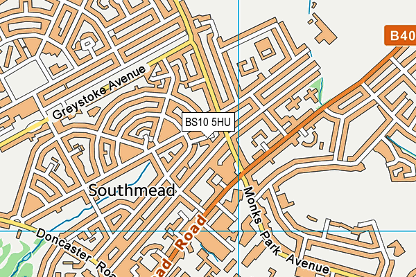 BS10 5HU map - OS VectorMap District (Ordnance Survey)