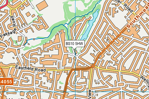 BS10 5HW map - OS VectorMap District (Ordnance Survey)