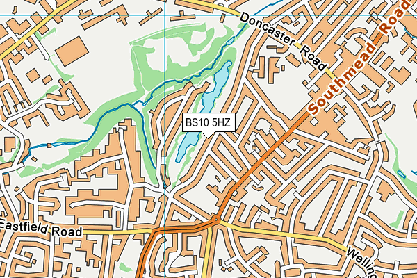 BS10 5HZ map - OS VectorMap District (Ordnance Survey)