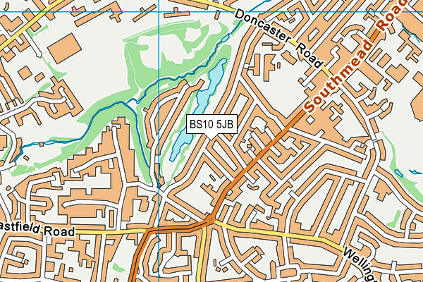 BS10 5JB map - OS VectorMap District (Ordnance Survey)