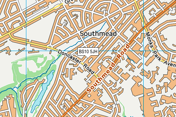 BS10 5JH map - OS VectorMap District (Ordnance Survey)