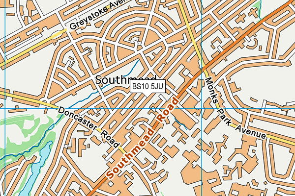 BS10 5JU map - OS VectorMap District (Ordnance Survey)