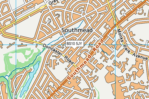 BS10 5JY map - OS VectorMap District (Ordnance Survey)